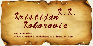 Kristijan Kokorović vizit kartica